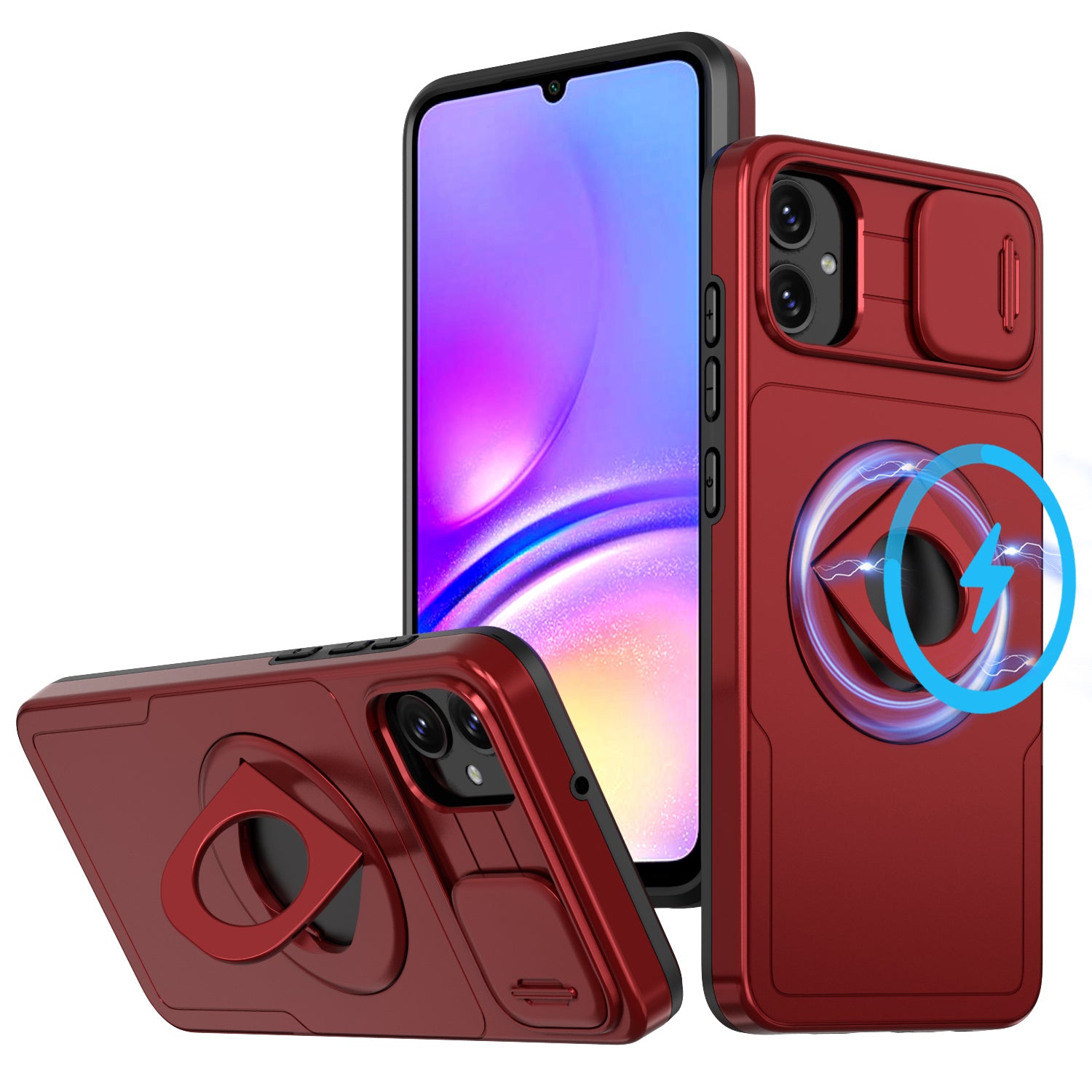 For Samsung Galaxy A05 4G Case Camera Protection Kickstand Dual Layer Hybrid TPU+PC Phone Cover For Samsung Galaxy A05 4G Case Camera Protection Kickstand Dual Layer Hybrid TPU+PC Phone Cover